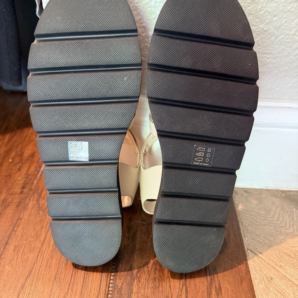 Anthropologie Fisherman Sandals Womens 10 Tan Leather Lug Sole Caged Closed Toe - Picture 5 of 15
